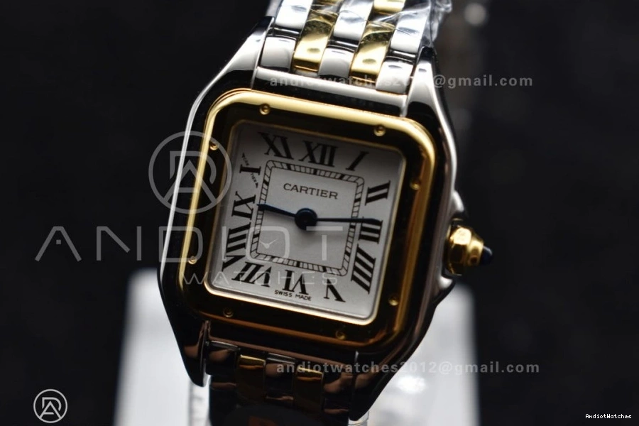 Ronda on Dial 1002 SS YG SS Quartz BVF Best Panthère UrbanChic YG 1:1 Bracelet White Edition 22mm 0314